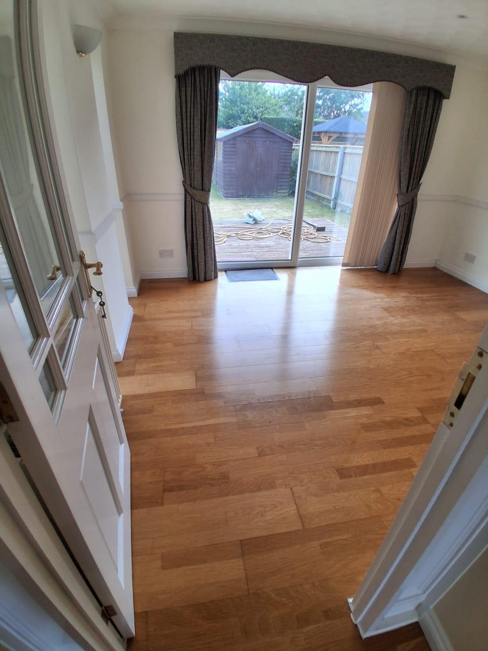 Lounge floor after cleaning